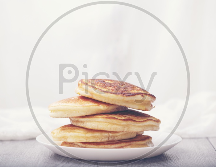 pancake  in a Plate  on white background