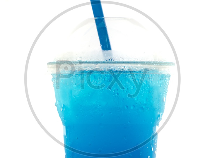 Ice blueberry soda