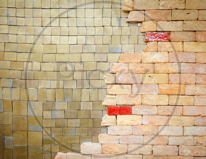 Abstract Background With brick Wall Patterns
