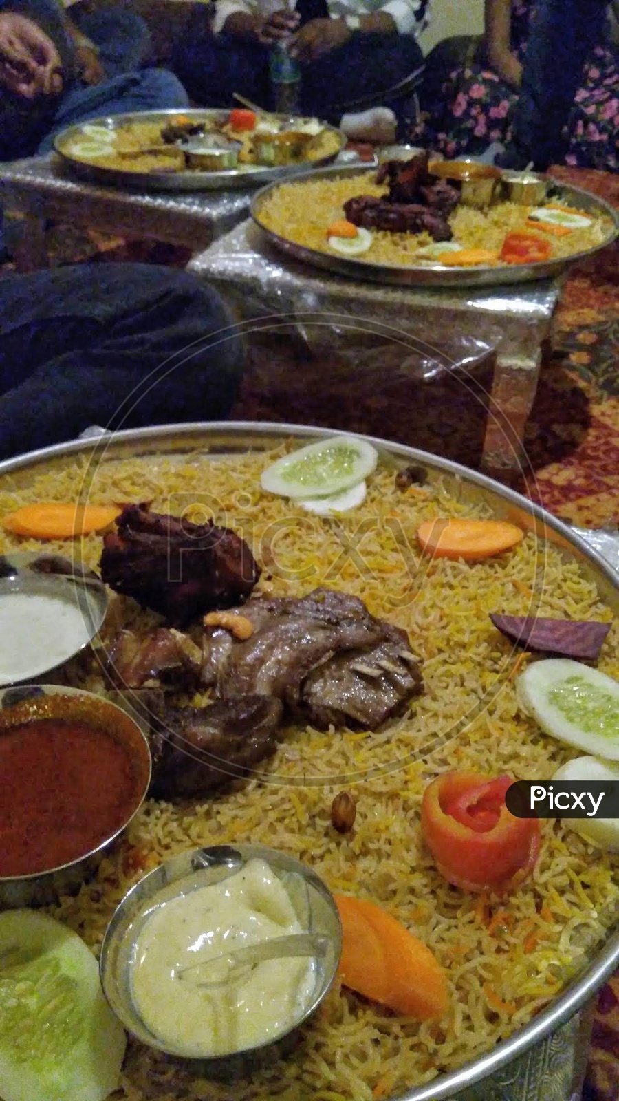 Arabian Style Mandi Biryani With Chicken And Veggies