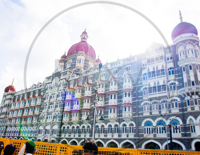 Iconic historical buildings in Mumbai near Gateway of India. TAJ PALACE In Mumbai.