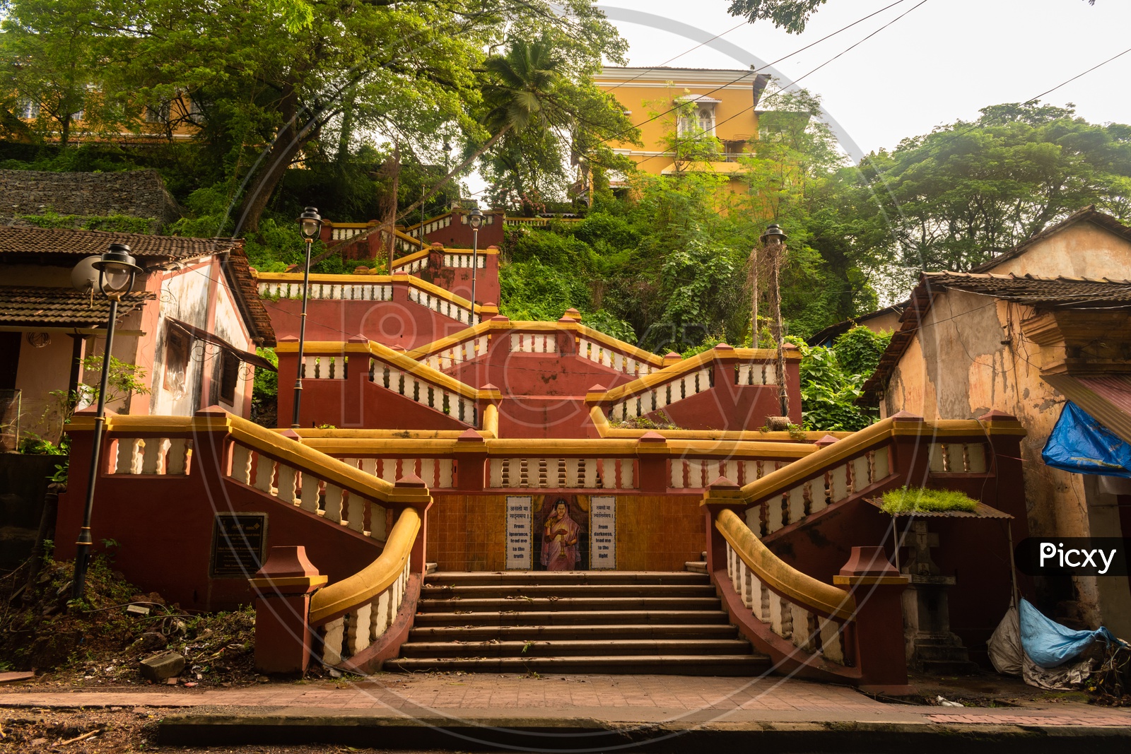 Image of Altinho steps, Panaji, Goa.RA375464Picxy