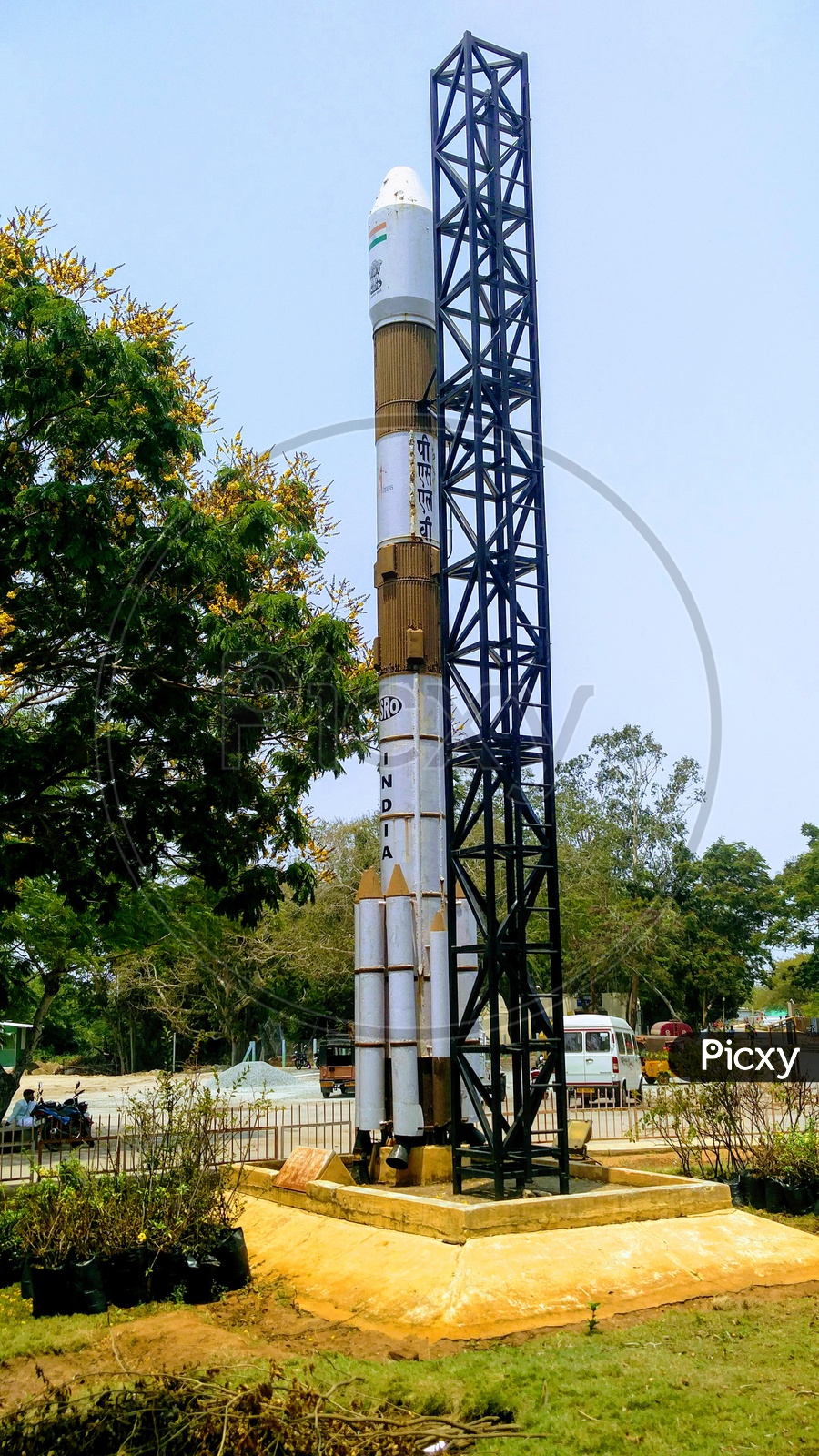 A PSLV Rocket model At Sriharikota Space Rocket Launching Center