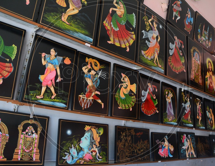 Nirmal Paintings of Village Lady in Art & Crafts Store