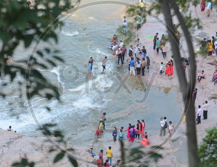 Visitors Chilling At Kuntala Waer Falls
