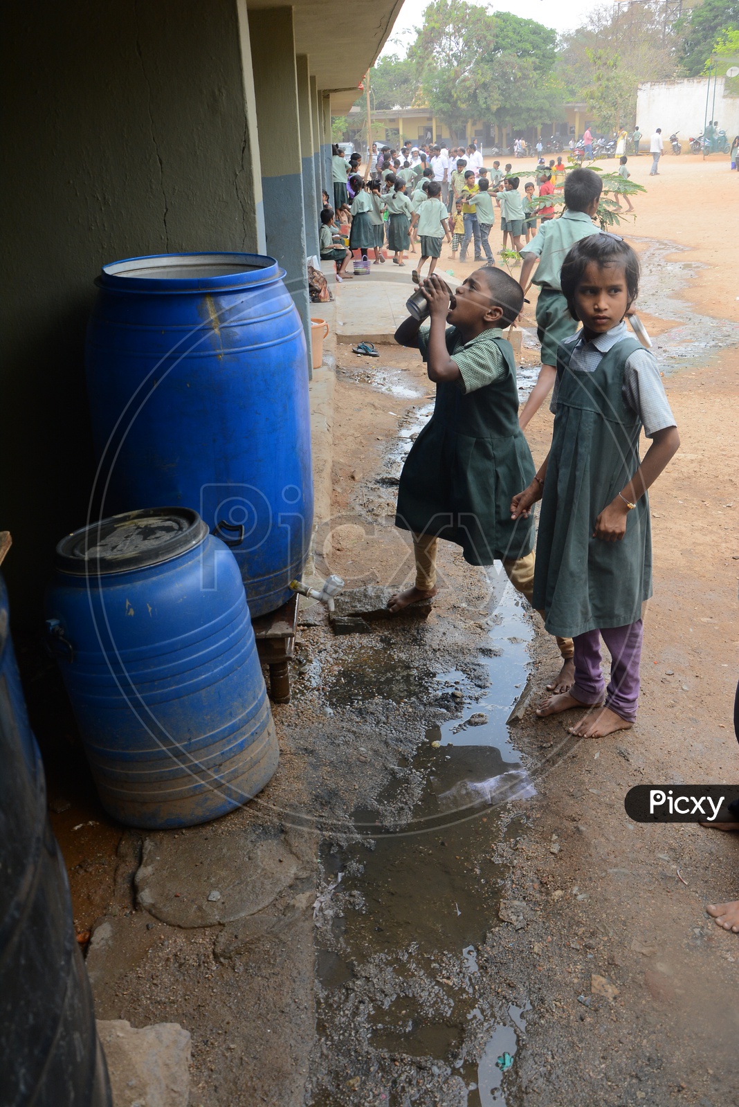 Unhygienic Drinking Water At Telangana Government Schools