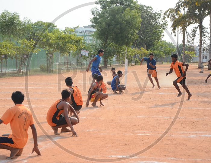Athletes Playing Kho-Kho Sport
