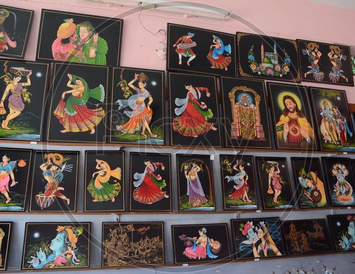 Nirmal Paintings of Village Lady in Art & Crafts Store