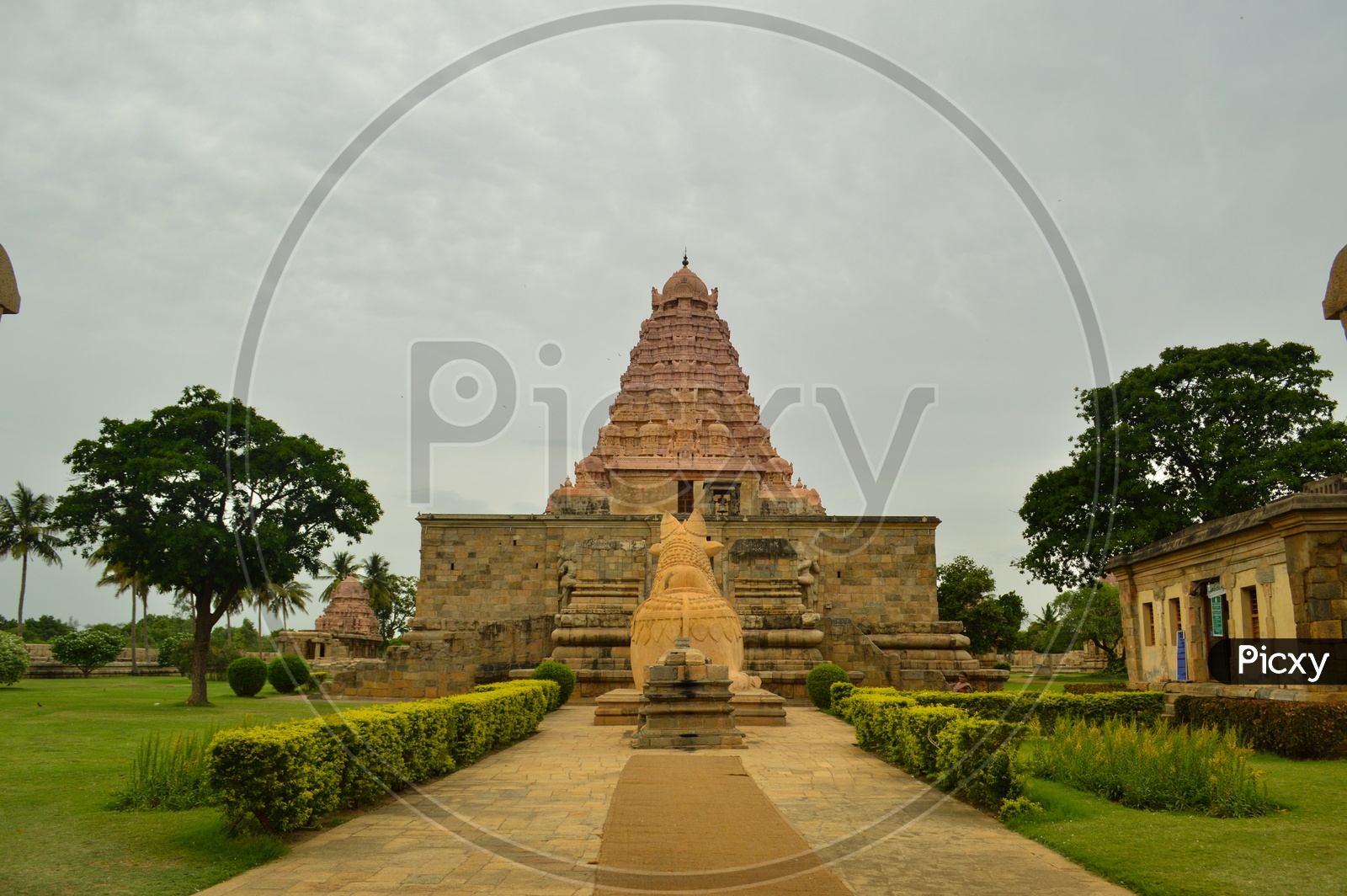 The symmetrical structure of the UNESCO World Heritage Site: Gangaikonda Cholapuram Temple, Kumbakonam, Tamil Nadu.