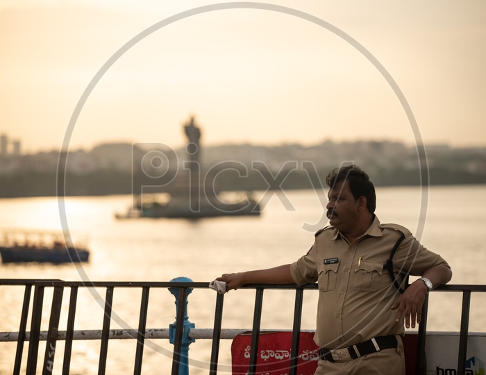 Hyderabad Police Or Lake Police At Hussain sagar Lake  in Hyderabad