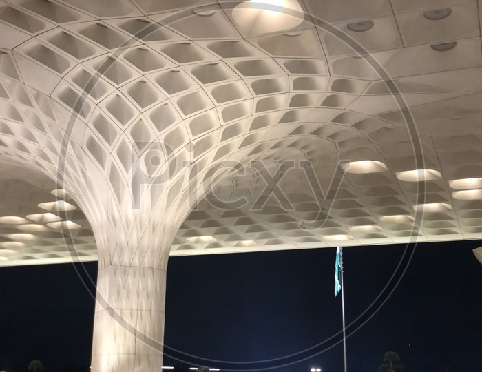 Mumbai Airport Architecture With Roof Design