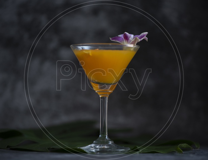 orange cocktail in a glass