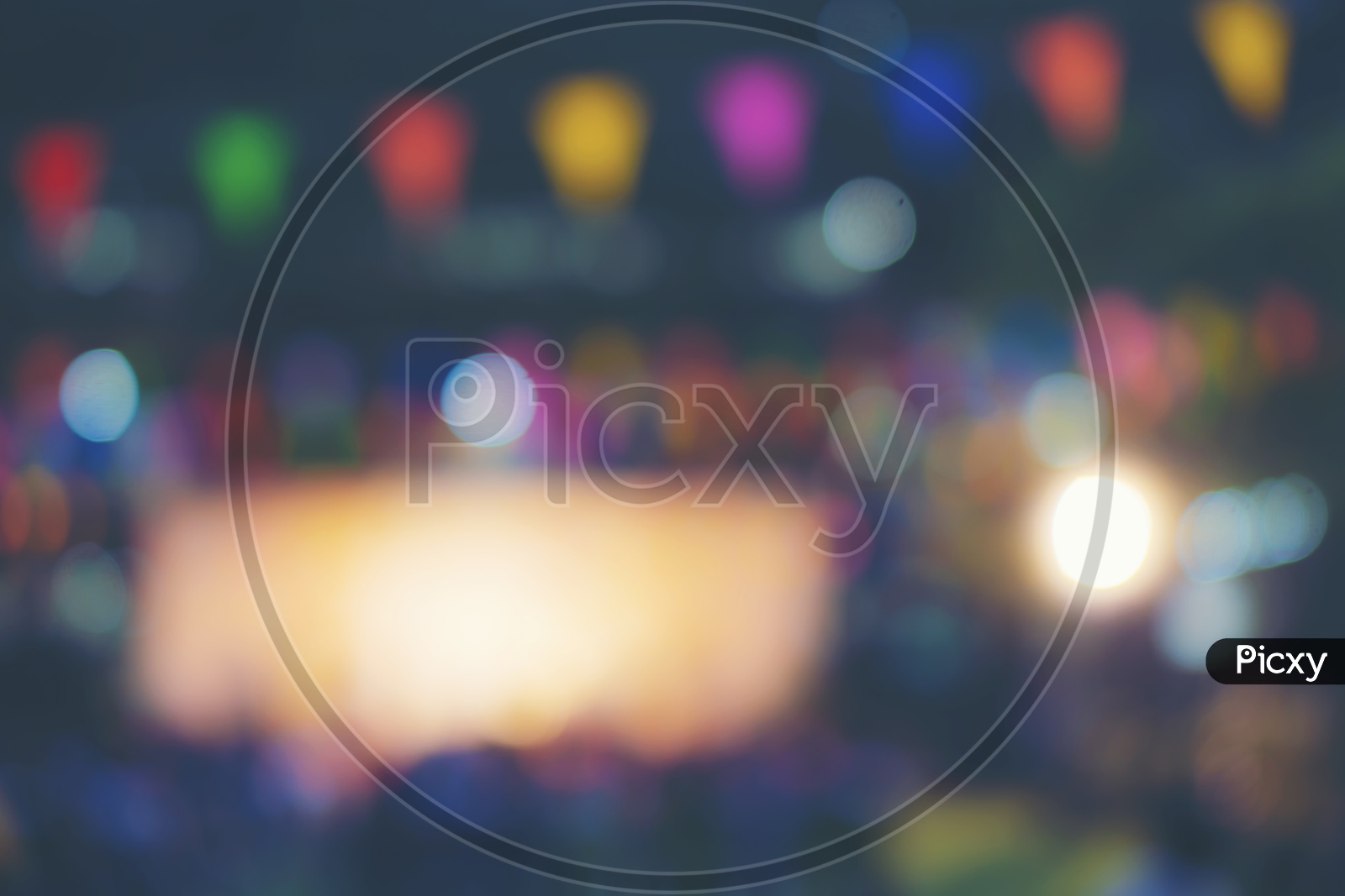 Club Party Bokeh Background With Pub Lights