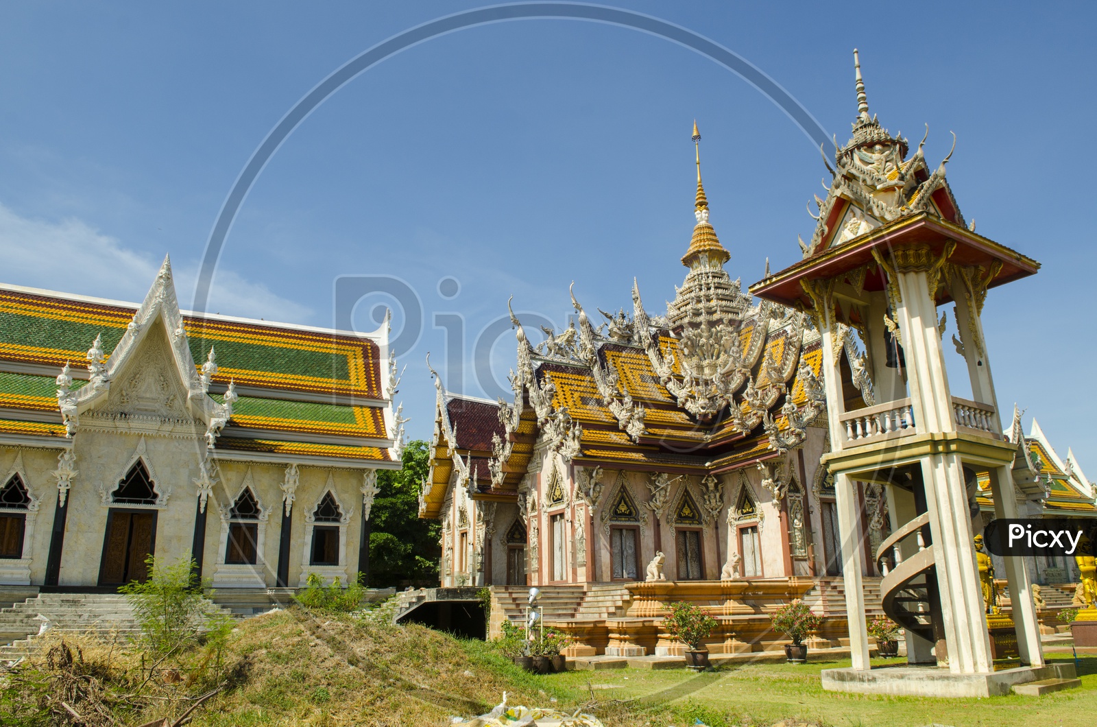 Beautiful Marble Thai Temple in Thailand