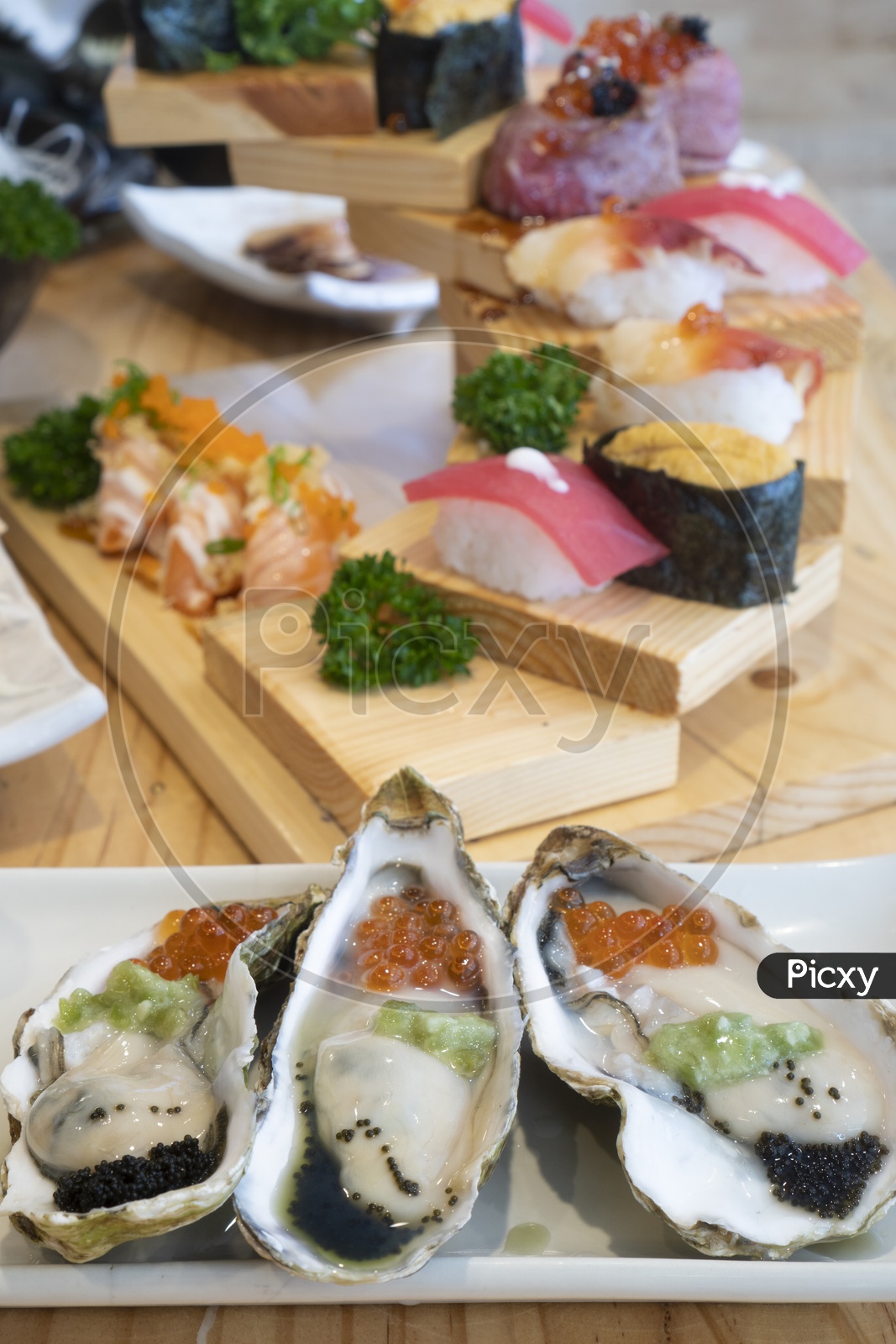 Fresh Sashimi, fresh seafood, Japanese food