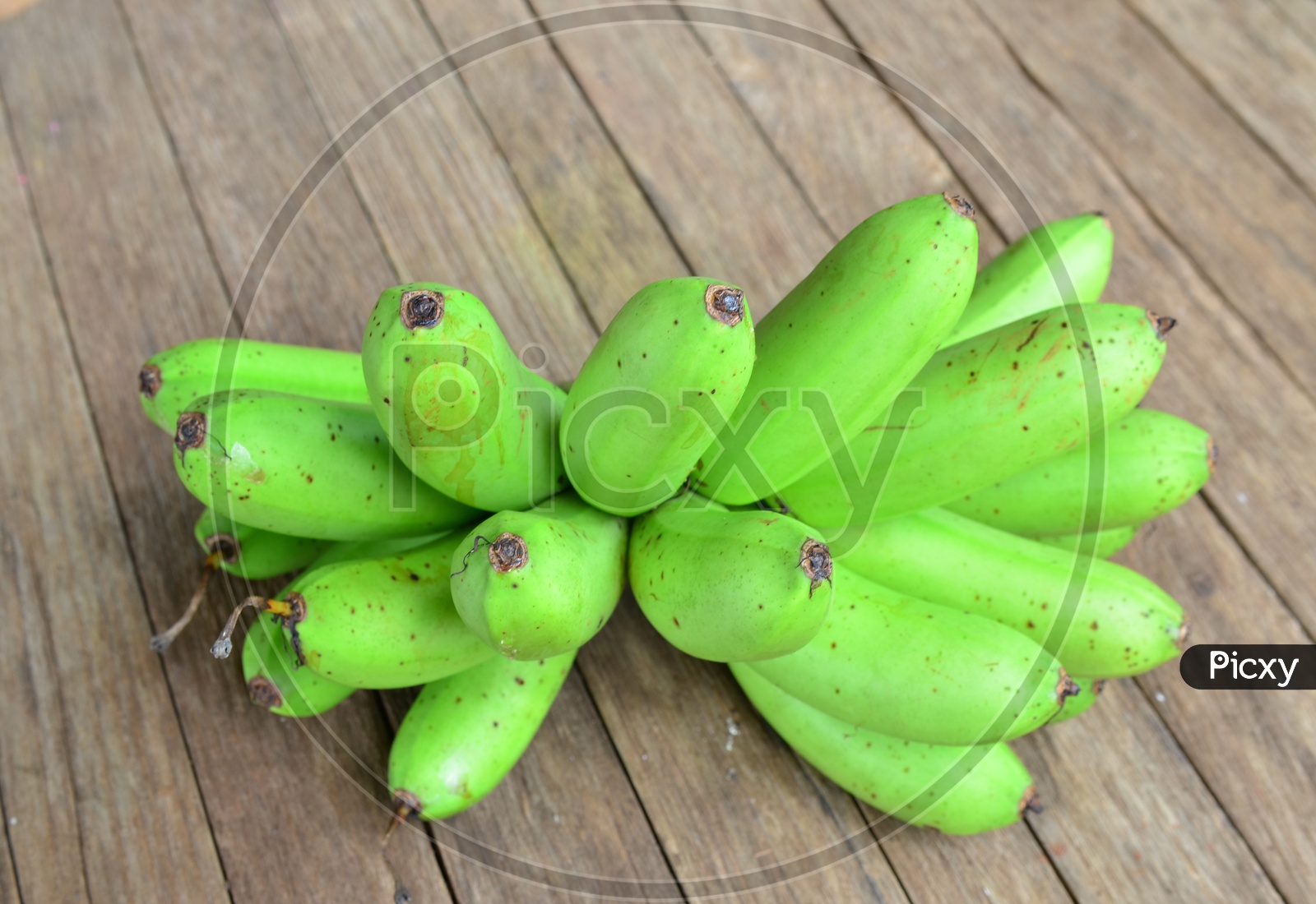 Bunch of Bananas on wooden Background