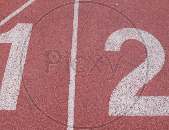 Running Tracks In a Stadium  With Track Numbers