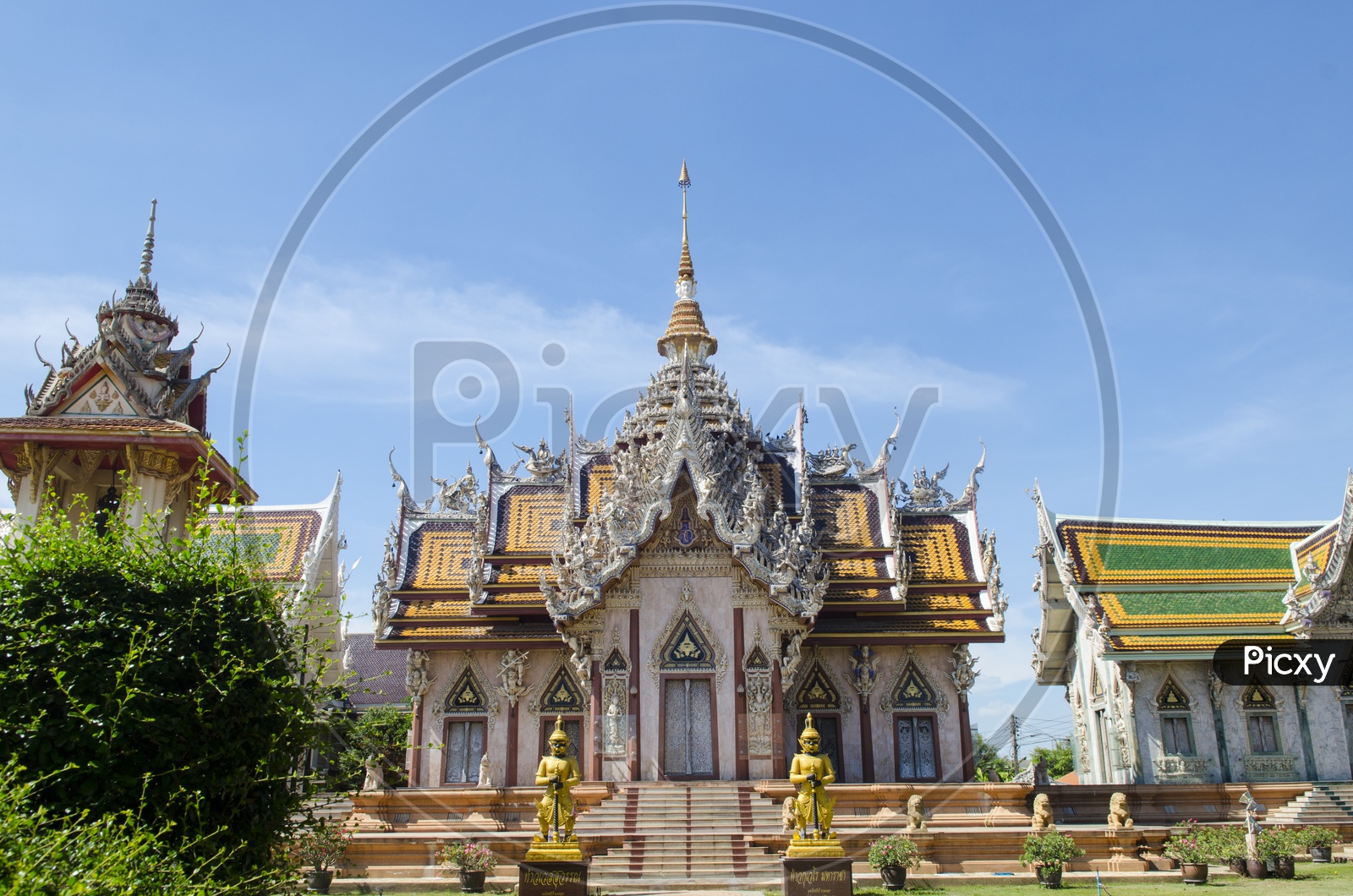 View of  Marble Temple in Thailand