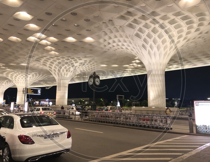 Architecture of Mumbai Airport With  Roof Design