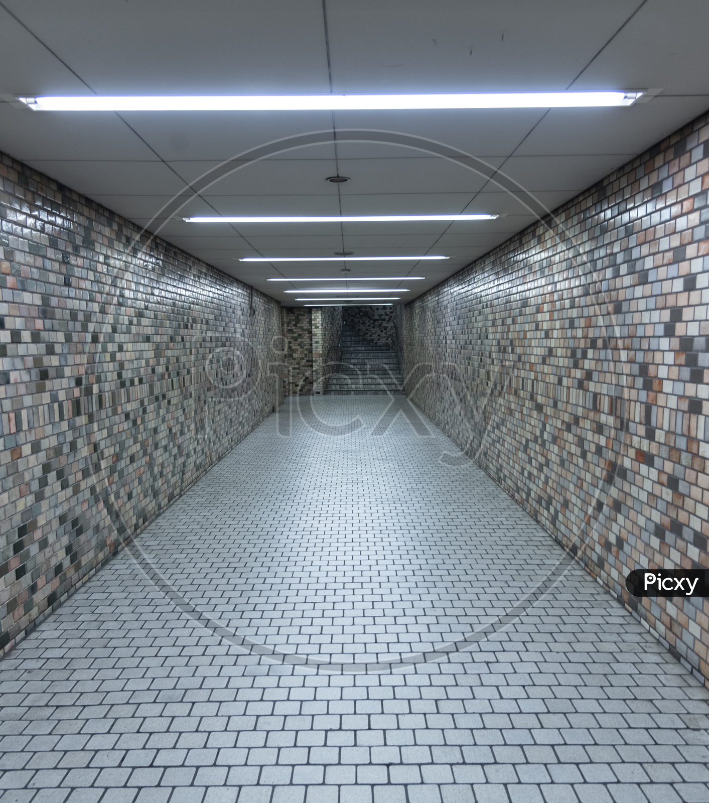 Subway Walkways At Underground Stations