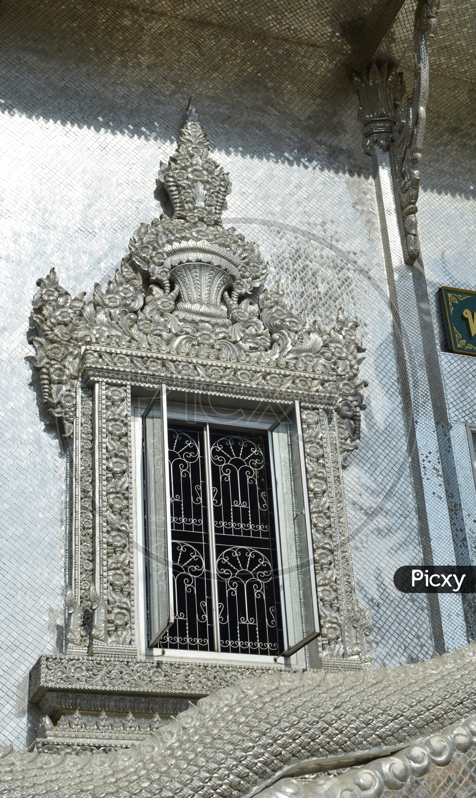 Thai temple Architecture With Window Design