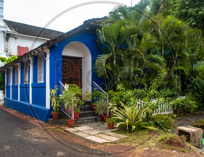 Portuguese houses/Streets of Panaji, Fontainhas, Fontainhas (quarter), Altinho, Panaji, Goa, India