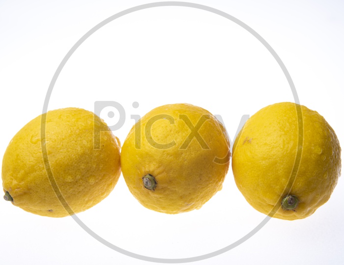 Lemon Isolated on White Background, Tropical fruit
