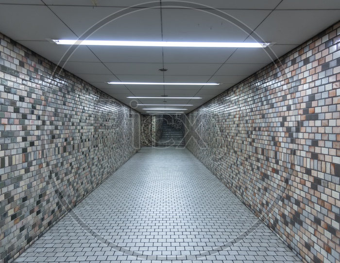 Subway Walkways At Underground Stations