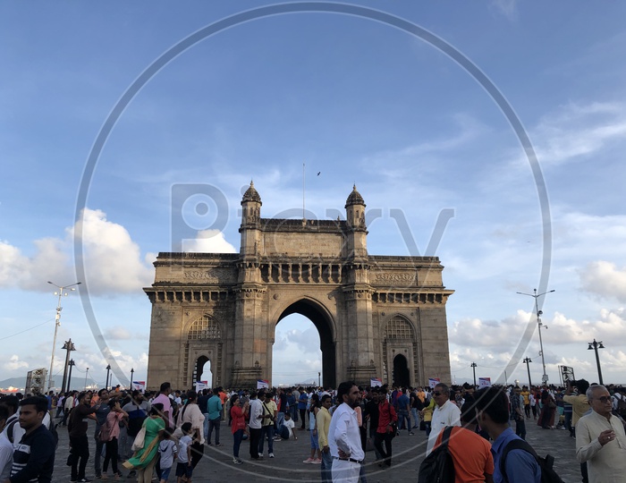 Gateway Of India Mumbai with Blue Sky in Background