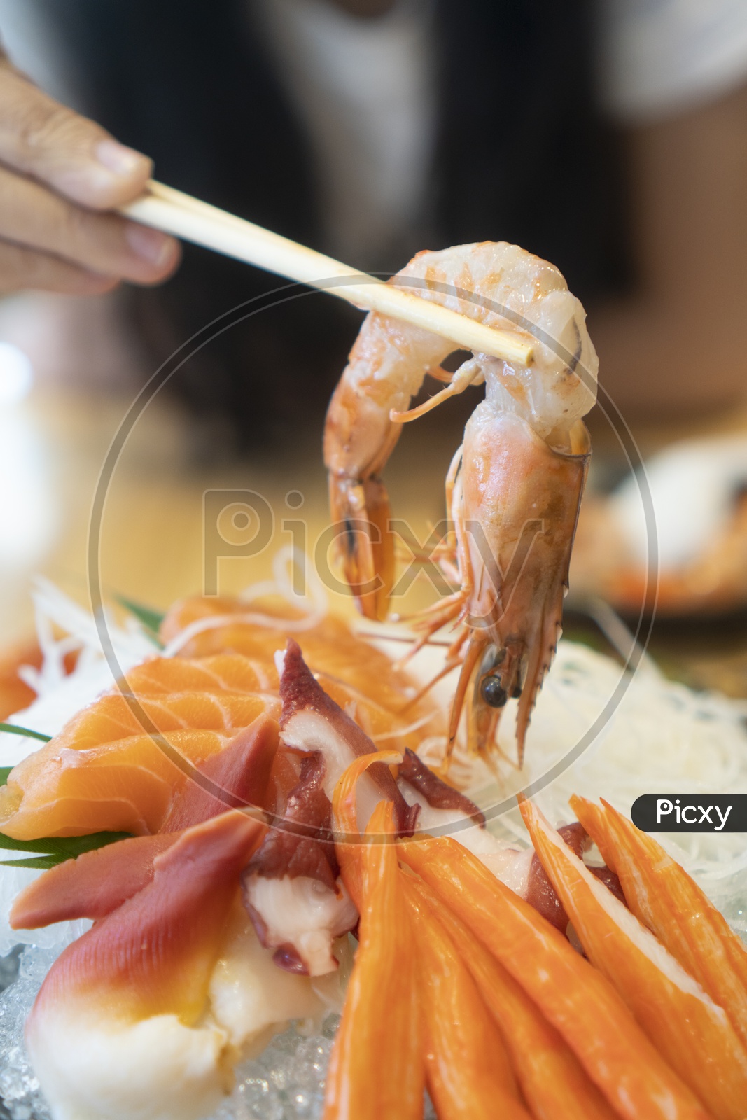 Sashimi Prawn, fresh seafood, Japanese food