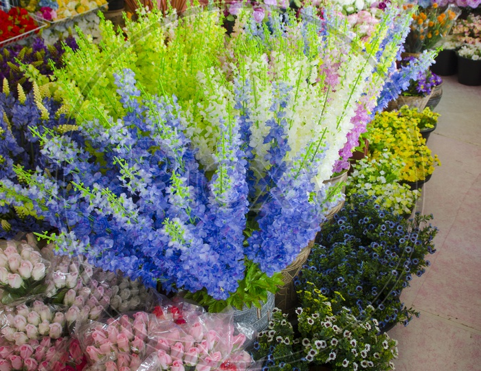 Florist Shop With Different Flowers