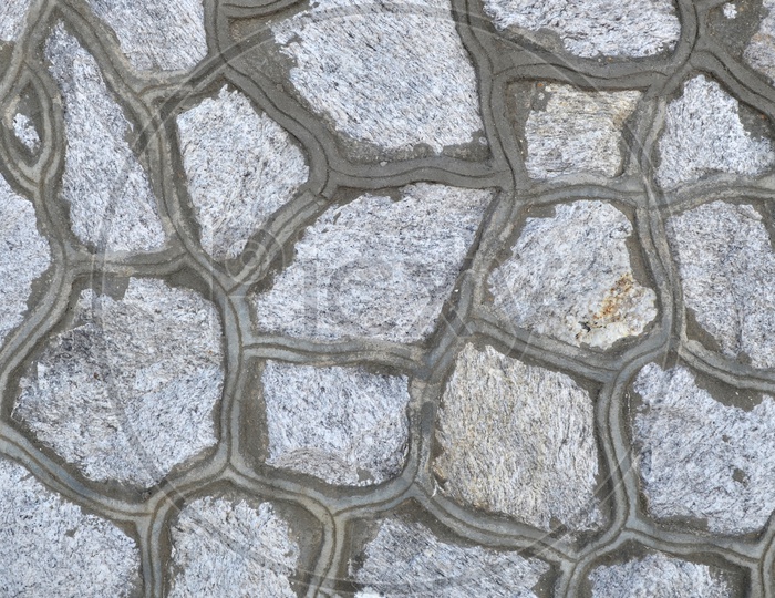 Stone wall Texture With Patterns Closeup Forming a Background