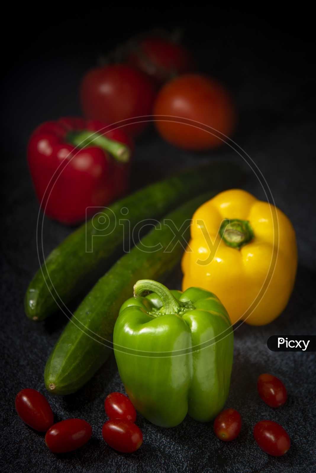 Bell Pepper or Capsicum on wooden background