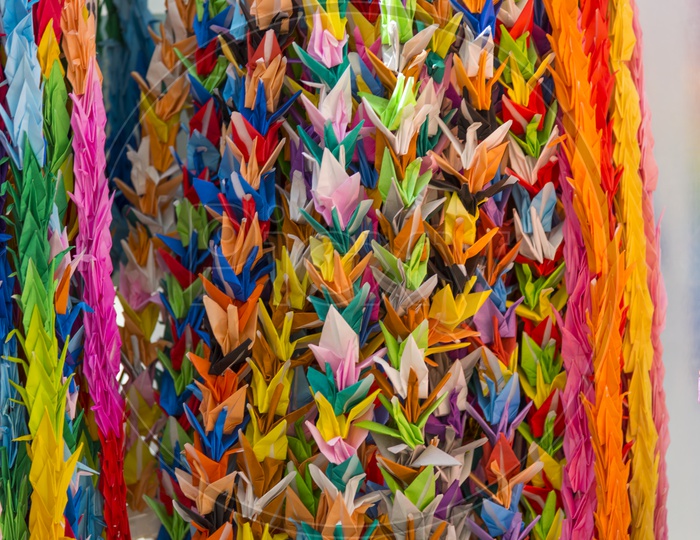 Colourful Decorative Papers In Vendor Stall