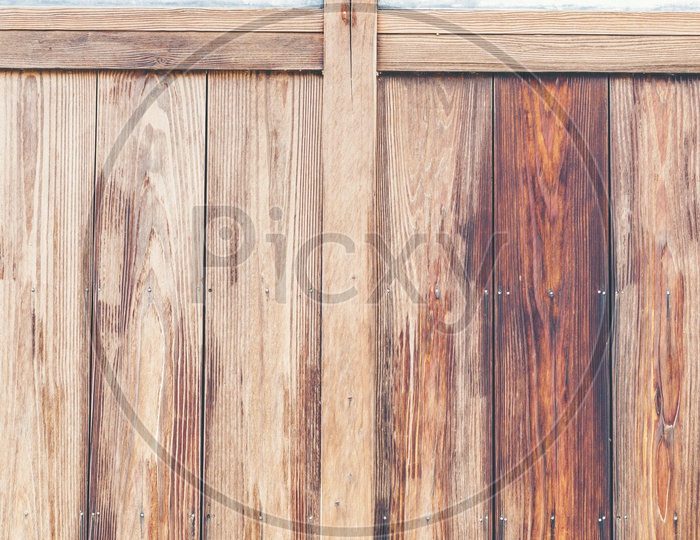 Old Wooden Plank With Tiles Forming a Background