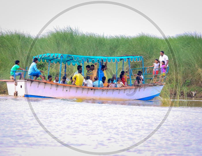 Tourist Boats on Godavari River  At  Rajahmundry
