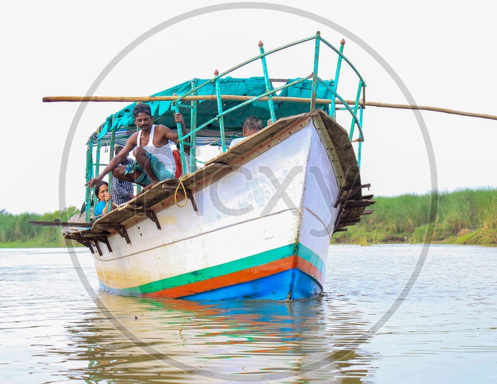 Tourist Boats on Godavari River  At  Rajahmundry