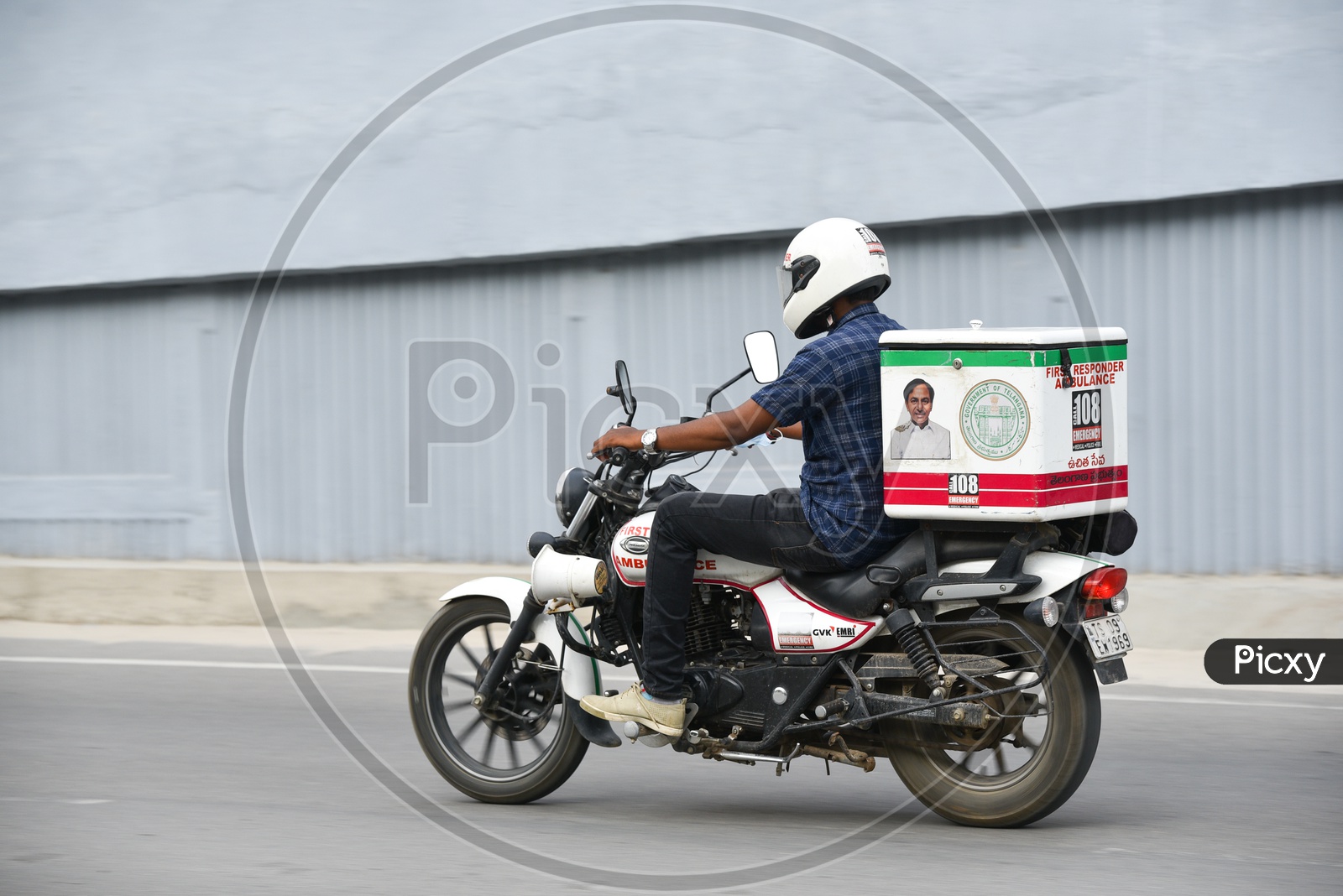First Responder Ambulance  Or Bike Ambulance 108 by Telangana State Government