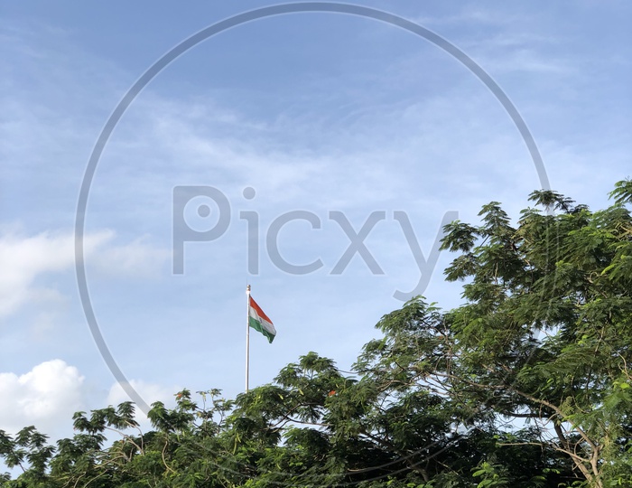 National flag at Hyderabad Airport