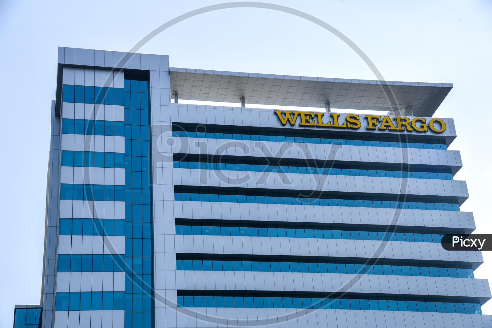 Wells Fargo Name On Corporate Office Building