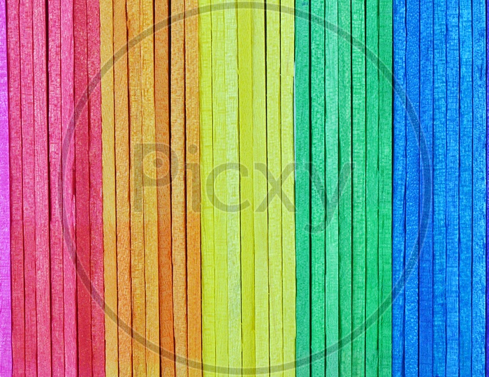 colorful wood ice-cream stick Filled Background With Colour Patterns