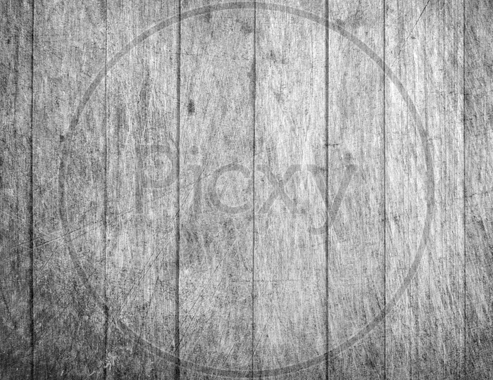 Wood plank texture background in black and white