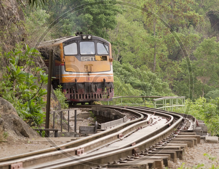Death Railway With Train on Track