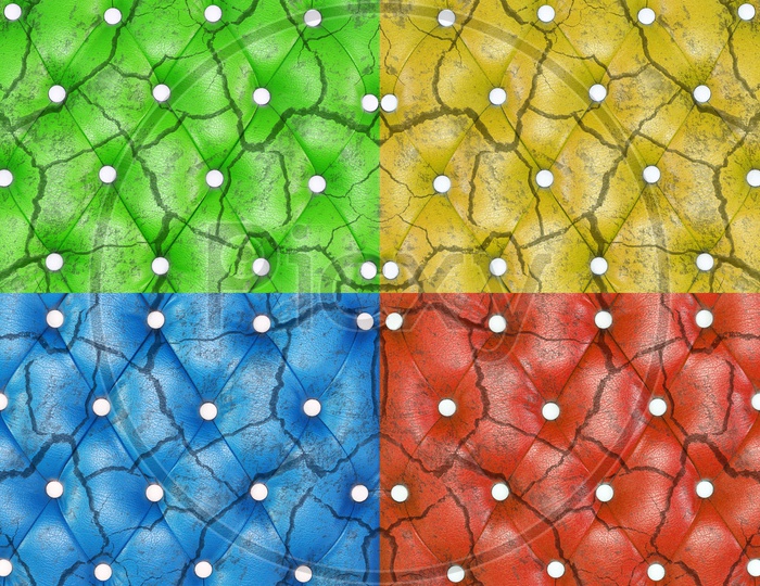Tiles Of leather Texture With Colour Pallets Forming a Abstract Background