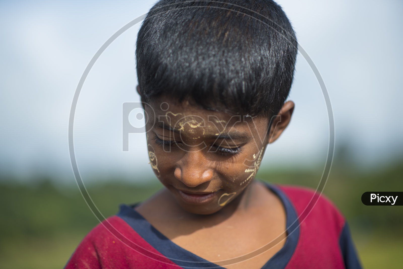 Portrait Of a Smiling Mon Child in Sangkhla Buri