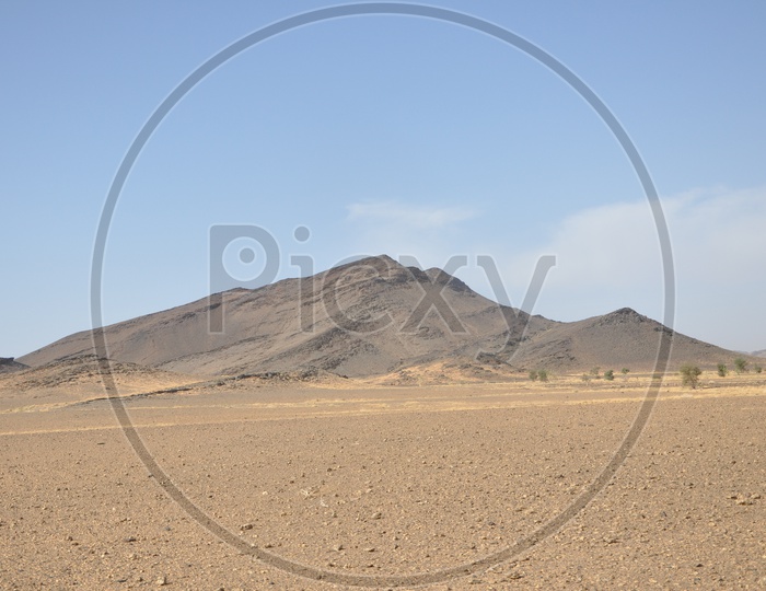 Landscape of a sandy hill in a desert