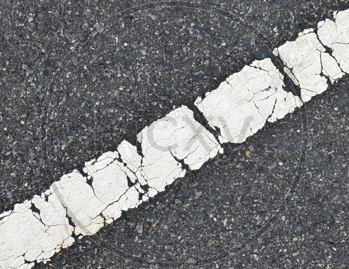 asphalt tar road texture with white stripe