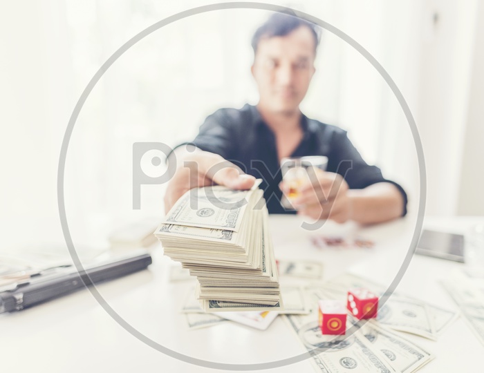 Gambler Lost Money In Gambling Concept