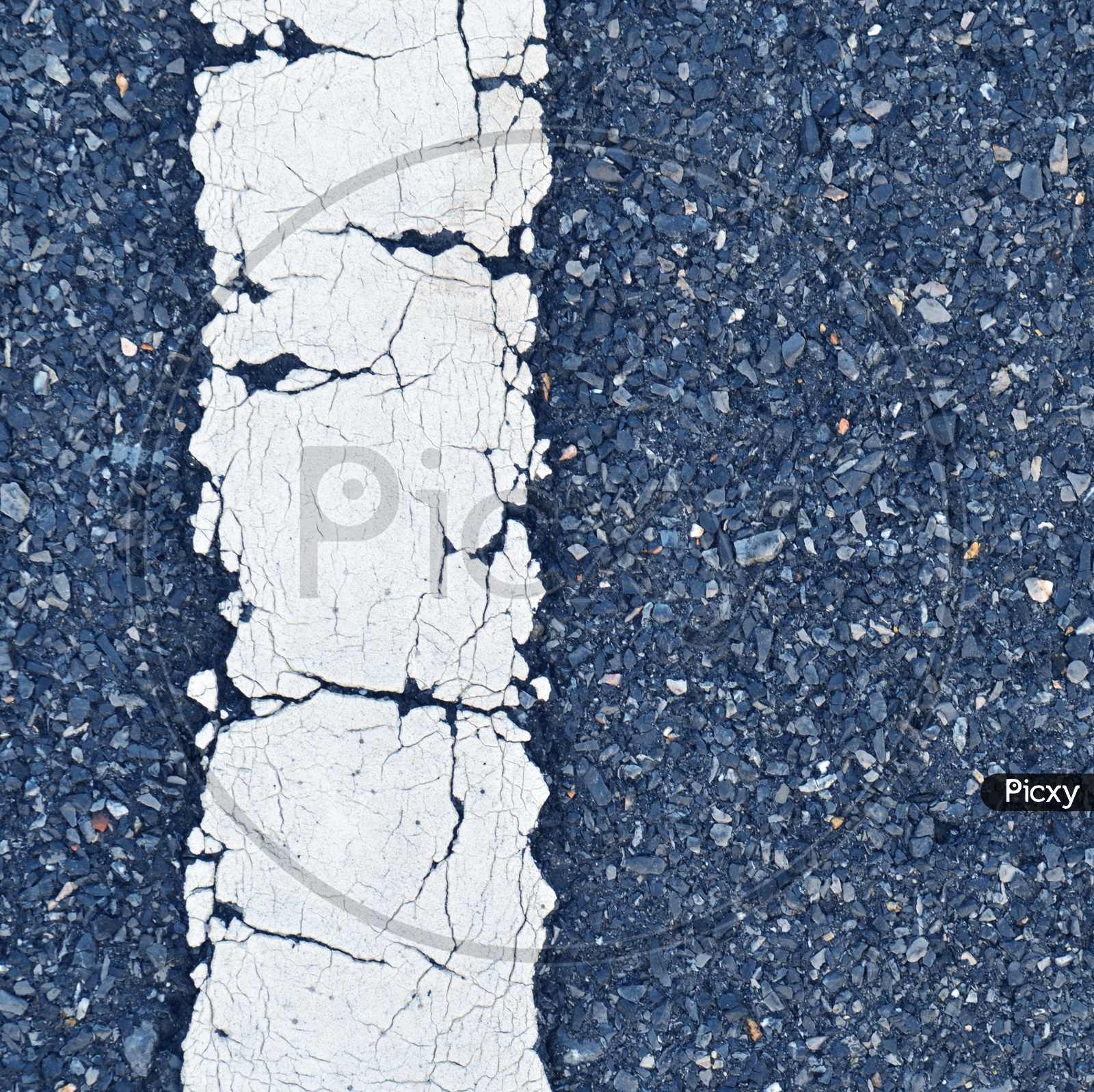 asphalt tar road texture with white stripe