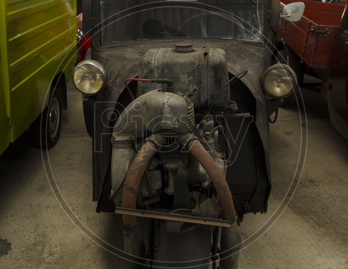 Vintage Motor Car In Car Expo